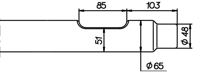 Stampfwerkzeug 750 mm für Krupp HM 130 / 131 / 135 / 140 V