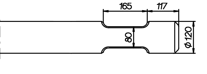 Flachmeissel (quer) 1100 mm für Krupp HM 780 / Marathon