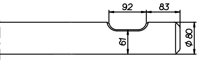 Asphaltspaten (parallel) 790 mm für Chicago Pneumatic CP 400 / CP 550 / RX 8 / RX 11