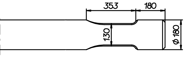 Spitzmeissel 1700 mm für Krupp HM 2200 / 2500 / 2600 / V / Marathon