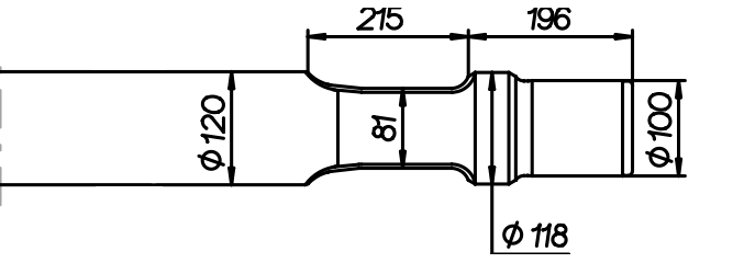 Spitzmeissel 1100 mm für Montabert BRH 750