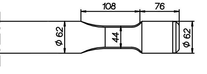 Stampfwerkzeug 550 mm für Montabert BRP 85 / 95 / 100 / M 85 / M 95