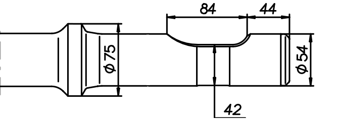 Asphaltspaten (parallel) 510 mm für Montabert SC 16