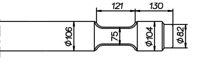 Flachmeissel (quer) 1000 mm für Montabert XL 1000