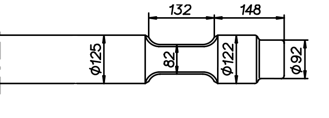 Flachmeissel (quer) 1100 mm für Montabert XL 1300