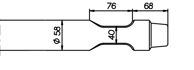 Breitmeissel (quer) 560 mm für Drago DRH 120 ab (from) 2011/12