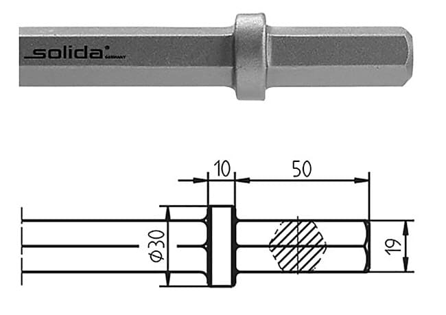 19 x 50 mm Flachmeißel 25 x 250 mm