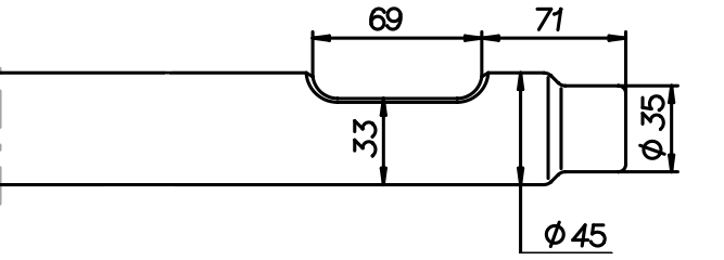 Breitmeissel (quer) 440 mm für NPK H-08-X