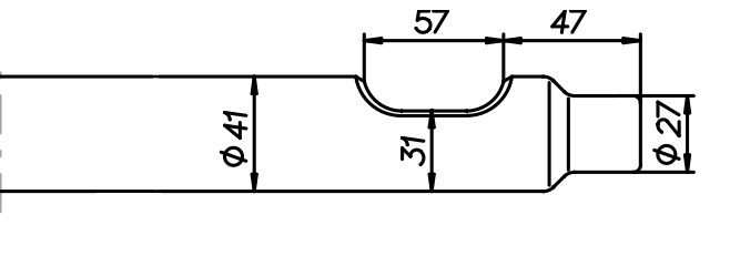 Flachmeissel (quer) 410 mm für NPK E-106