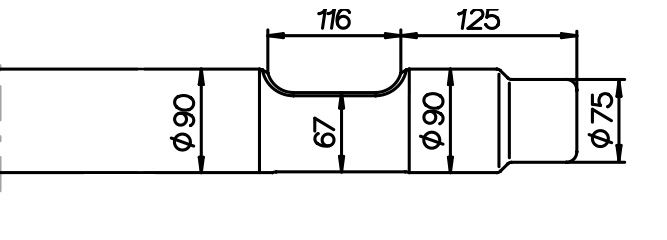 Flachmeissel (quer) 800 mm für NPK H-4-X / XE
