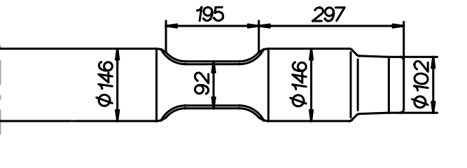 Flachmeissel (quer) 1300 mm für NPK E-18-X