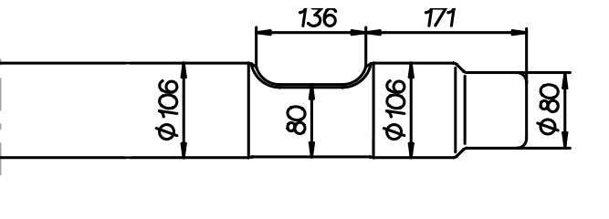Flachmeissel (quer) 1050 mm für NPK E-207 / GH 6