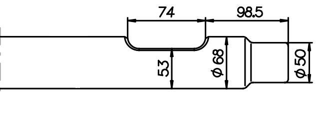 Spitzmeissel 740 mm für Drago DB 30 S