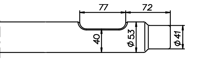 Asphaltspaten (parallel) 530 mm für Drago DBS 53 / DBL 53