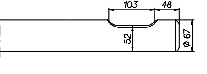 Breitmeissel (quer) 690 mm für Socomec DMS 260 / 270