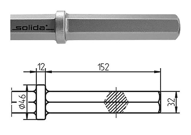 32 x 152 mm Breitmeißel 85 x 360 mm