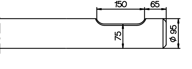 Flachmeissel (quer) 900 mm für Socomec DMS 680 / 740 / 850