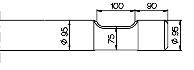 Flachmeissel (quer) 910 mm für MSB MS 400 / 400 H