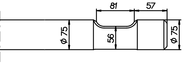 Flachmeissel (quer) 720 mm für MSB MS 225 / 225 H / 250 / 250 H / 255 / 255 H