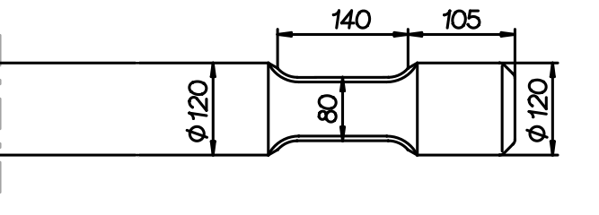 Flachmeissel (quer) 1100 mm für MSB MS 550 / 550 H