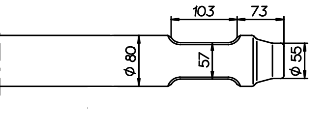 Breitmeissel (quer) 770 mm für Chicago Pneumatic CP 250 H1