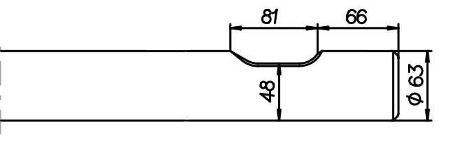Flachmeissel (quer) 700 mm für CAT H 63 / H 63s