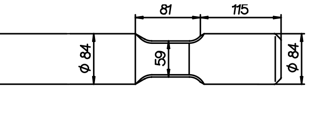 Flachmeissel (quer) 840 mm für CAT H 90 C / H 90 Cs