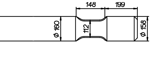 Stampfmeissel 1250 mm für Rammer G 90 / Sandvik BR 3890