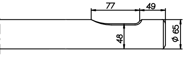 Breitmeissel (quer) 550 mm für CAT H 65 Ds