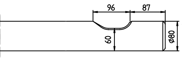 Asphaltspaten (parallel) 790 mm für Rammer 777 / Sandvik BR 777