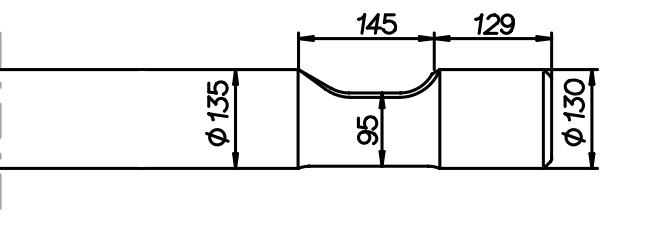 Stampfmeissel 1100 mm für Rammer E 69 / Sandvik BR 2577