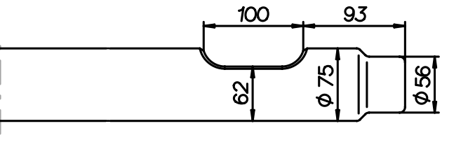 Spitzmeissel 820 mm für Komac KB 350