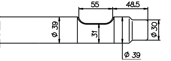 Flachmeissel (quer) 450 mm für Drago DB 10 S