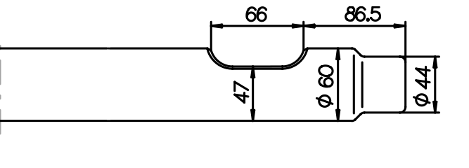 Flachmeissel (quer) 600 mm für Soosan SB 35 / SB 35 II