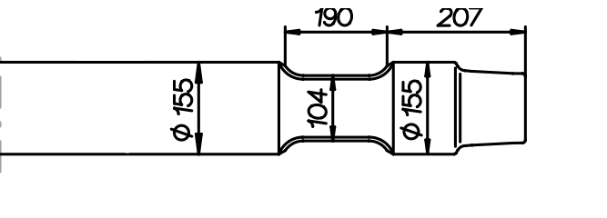 Flachmeissel (quer) 1450 mm für Komac KB 4200