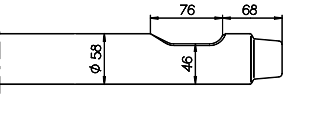 Flachmeissel (quer) 600 mm für Huppi 102