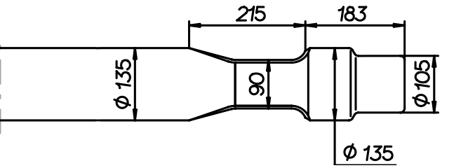 Spitzmeissel 1200 mm für Toku TNB 14 E / 16 E