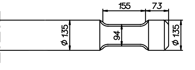 Stampfmeissel 1100 mm für Furukawa HB 20 G / Kent KHB 200 / KHB 20 GII