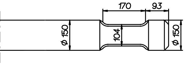 Flachmeissel (quer) 1300 mm für Komac KB 3600