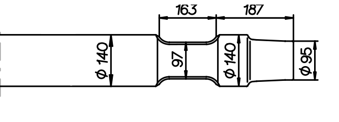 Stampfmeissel 1210 mm für Furukawa F 27 / Kent KF 27