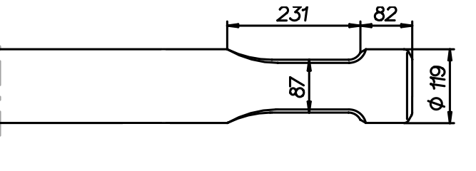Stampfmeissel 1020 mm für Euroram / Globram RM 120