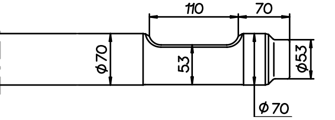 Asphaltspaten (parallel) 720 mm für Toyo THBB 301 / Takeuchi TKB 301