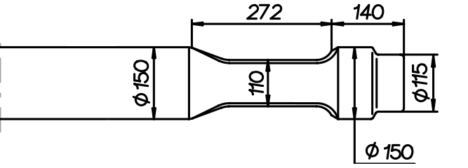 Stampfmeissel 1250 mm für Toyo THBB 2000 / Takeuchi TKB 2000