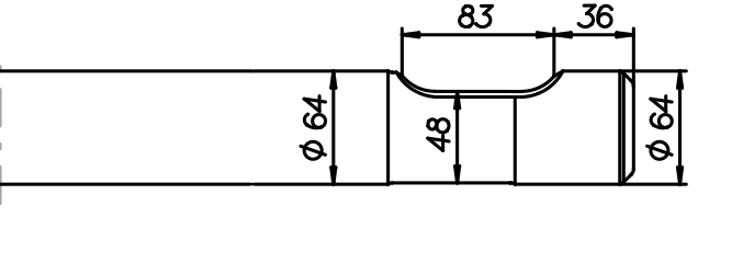 Flachmeissel (quer) 600 mm für Bobcat 2500 / 3500