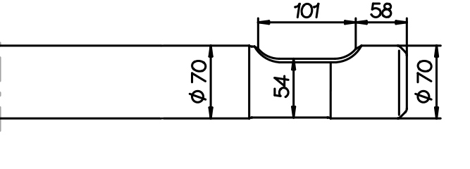 Asphaltspaten (parallel) 720 mm für Bobcat 5500