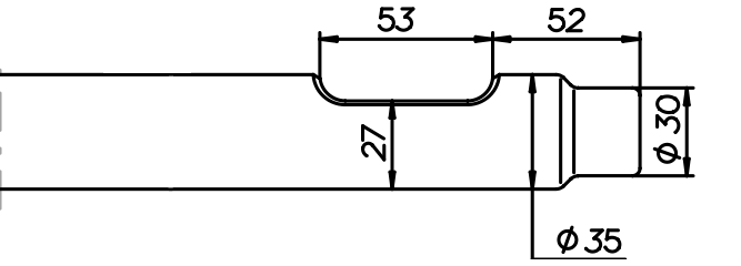 Flachmeissel (quer) 600 mm für Komatsu utility PC 09-1 / PC 03-2 ( FAI )
