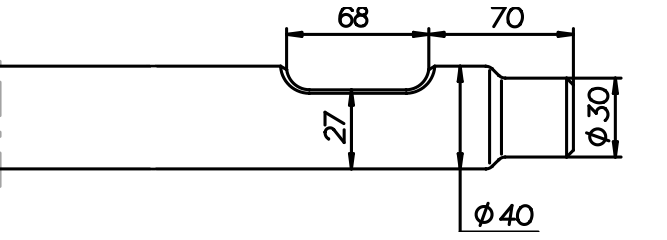 Flachmeissel (quer) 460 mm für Arrowhead S10