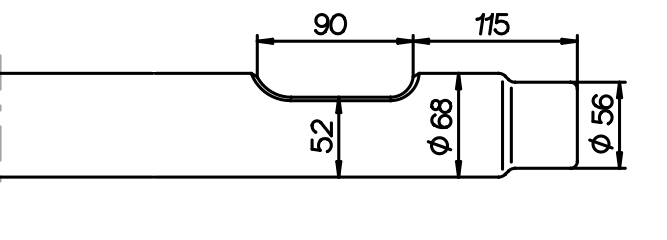 Spitzmeissel 740 mm für Hanwoo RHB 305 V