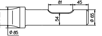 Breitmeissel (quer) 670 mm für Krupp HM 100 / 110