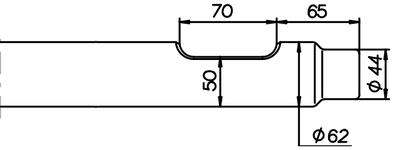 Asphaltspaten (parallel) 570 mm für Krupp HM 85 / 90 V